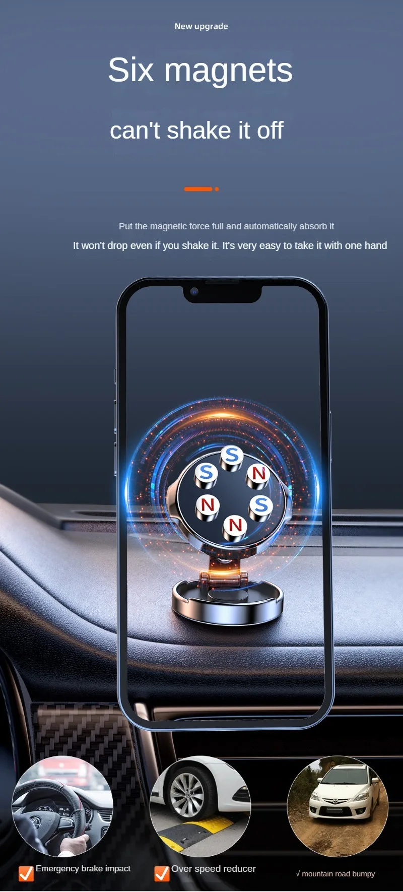 Support magnétique de téléphone pour voiture, aimant puissant, support GPS pour iPhone 14, 13, 12 Pro Max, X, Xiaomi, Samsung, LG Support magnétique de téléphone pour voiture, aimant puissant, support GPS pour iPhone 14, 13, 12 Pro Max, X, Xiaomi, Samsung, LG
