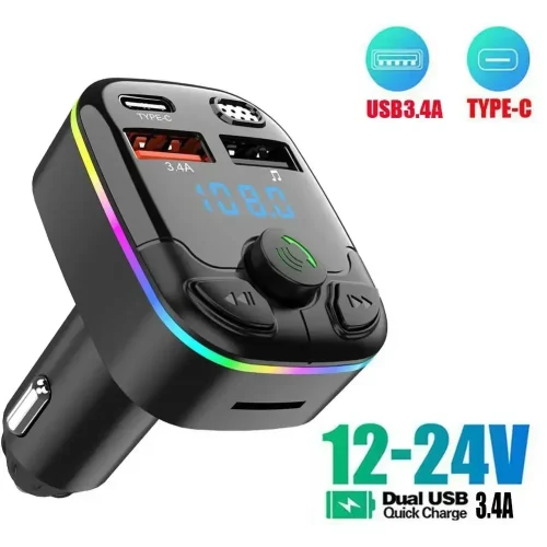 Transmetteur FM de voiture USB Type-C, – Image 3