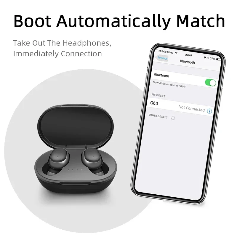 TWS A6S Wireless Headphones Fone Bluetooth Earphones Mini Earbuds With Mic Charging Box Sports Gaming Headset For Xiaomi iPhones TWS A6S Wireless Headphones Fone Bluetooth Earphones Mini Earbuds With Mic Charging Box Sports Gaming Headset For Xiaomi iPhones