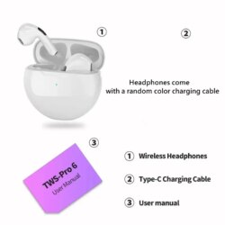 Écouteurs sans fil Bluetooth 5.3 Air Pro 6 TWS – Image 5