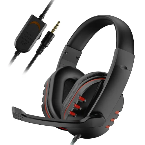 Casque de jeu filaire 3,5 mm, antibruit, avec microphone et contrôle du volume, pour PS4, Play Station 4 et PC – Image 2
