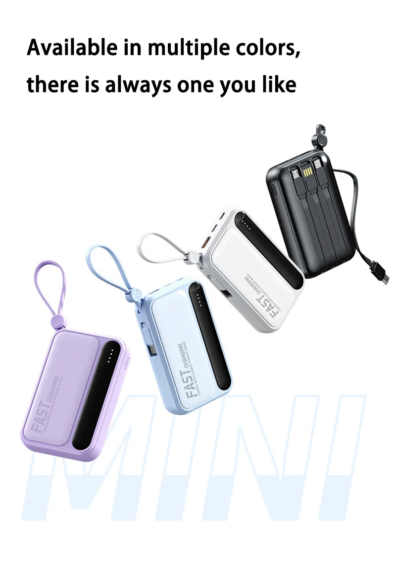 Xiaomi 100000mAh Large Capacity Power Bank Portable fast charging power bank with built-in 4 Cables Battery For IPhone Samsung Xiaomi 100000mAh Large Capacity Power Bank Portable fast charging power bank with built-in 4 Cables Battery For IPhone Samsung