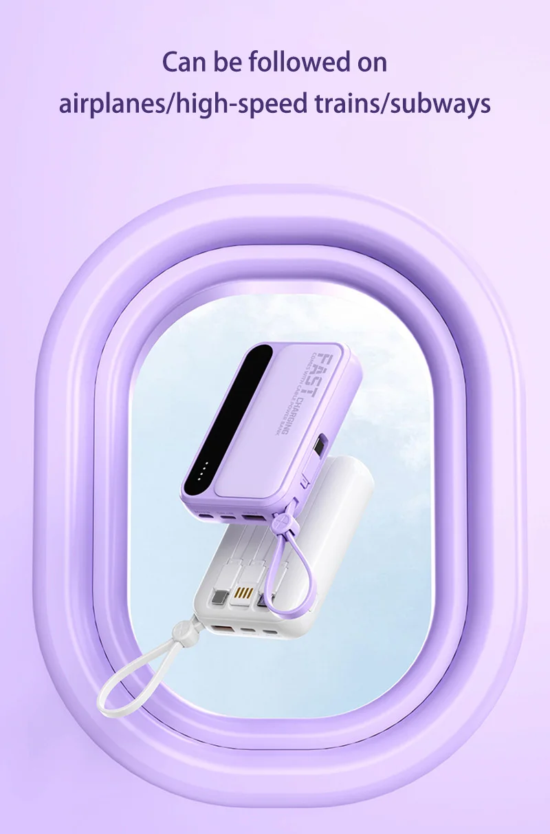 Xiaomi 100000mAh Large Capacity Power Bank Portable fast charging power bank with built-in 4 Cables Battery For IPhone Samsung Xiaomi 100000mAh Large Capacity Power Bank Portable fast charging power bank with built-in 4 Cables Battery For IPhone Samsung