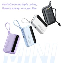 Batterie externe Portable de grande capacité 100000 mAh, charge rapide, avec 4 câbles intégrés, batterie pour IPhone Samsung – Image 5