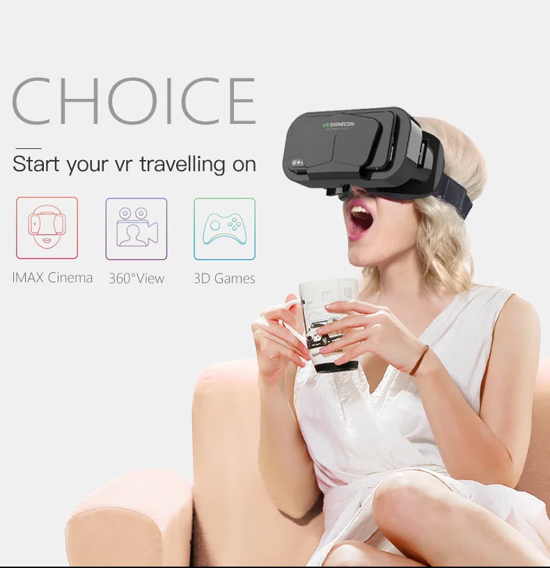 Shinecon VR Glasses 3D Headset Virtual Reality Devices Helmet Viar Lenses Goggle For Smartphone Cell Phone Smart With Controller Shinecon VR Glasses 3D Headset Virtual Reality Devices Helmet Viar Lenses Goggle For Smartphone Cell Phone Smart With Controller