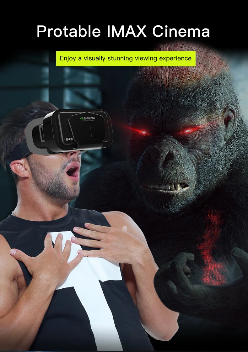 Shinecon VR Glasses 3D Headset Virtual Reality Devices Helmet Viar Lenses Goggle For Smartphone Cell Phone Smart With Controller Shinecon VR Glasses 3D Headset Virtual Reality Devices Helmet Viar Lenses Goggle For Smartphone Cell Phone Smart With Controller