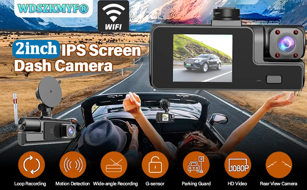 3Camera Dash Cam For Car Camera 1080P Video Recorder WIFI Car DVR 2lens Front Rear View Camera Night Vision Car Accessories 3Camera Dash Cam For Car Camera 1080P Video Recorder WIFI Car DVR 2lens Front Rear View Camera Night Vision Car Accessories