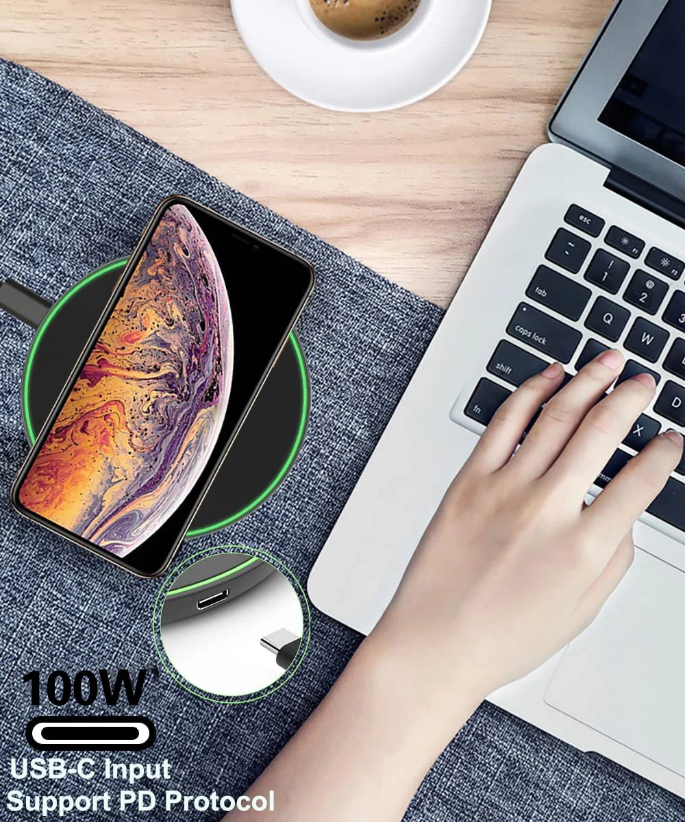 100W Fast Wireless Charger Pad for iPhone 15 14 13 12 11 Pro Max Samsung Galaxy S24 S23 S22 S20 Xiaomi Wireless Charging Station 100W Fast Wireless Charger Pad for iPhone 15 14 13 12 11 Pro Max Samsung Galaxy S24 S23 S22 S20 Xiaomi Wireless Charging Station