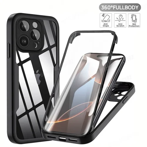 coque anti choc complète pour iPhone 16 Pro Max 15 Plus  15 14 11 Pro Max 13 12 Mini,