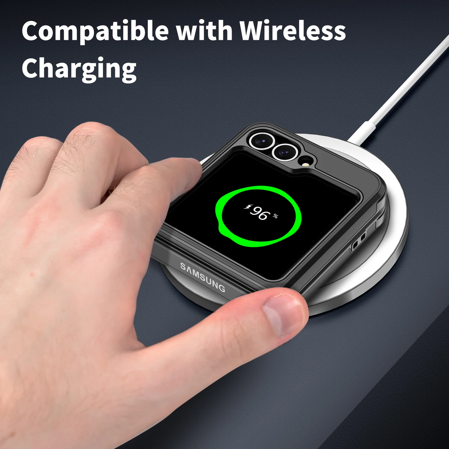 Luxury Original Official Slim Matte Protection Phone Case Samsung Galaxy Z Flip 6 5 4 For Wireless Charging Shockproof Cover