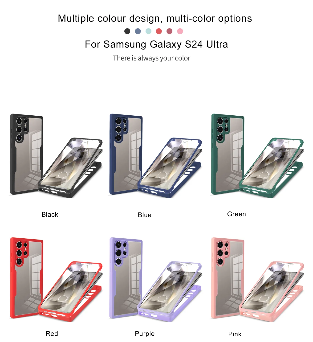 360 Double Sided Full Protection Phone Case for Samsung Galaxy S21 S22 S23 Plus S24 Ultra Slim Clear Cover with Screen Protector 360 Double Sided Full Protection Phone Case for Samsung Galaxy S21 S22 S23 Plus S24 Ultra Slim Clear Cover with Screen Protector