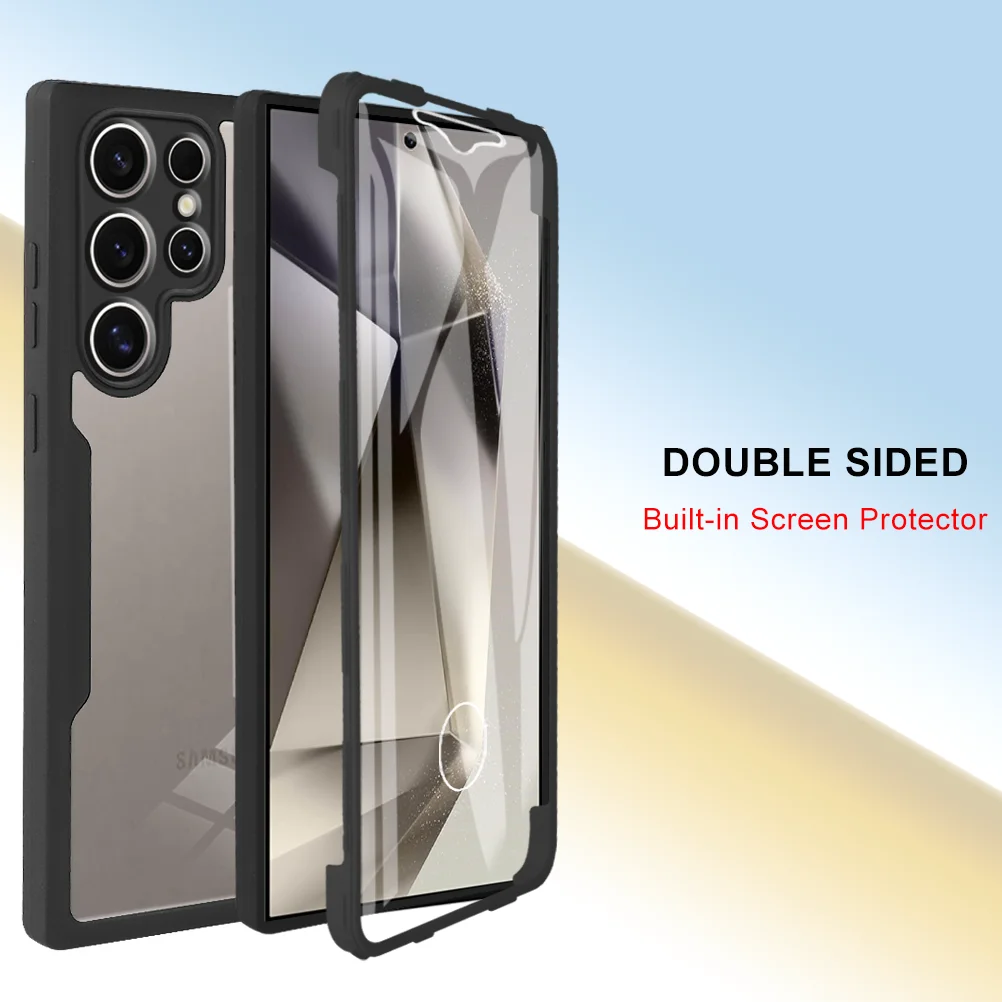 360 Double Sided Full Protection Phone Case for Samsung Galaxy S21 S22 S23 Plus S24 Ultra Slim Clear Cover with Screen Protector 360 Double Sided Full Protection Phone Case for Samsung Galaxy S21 S22 S23 Plus S24 Ultra Slim Clear Cover with Screen Protector