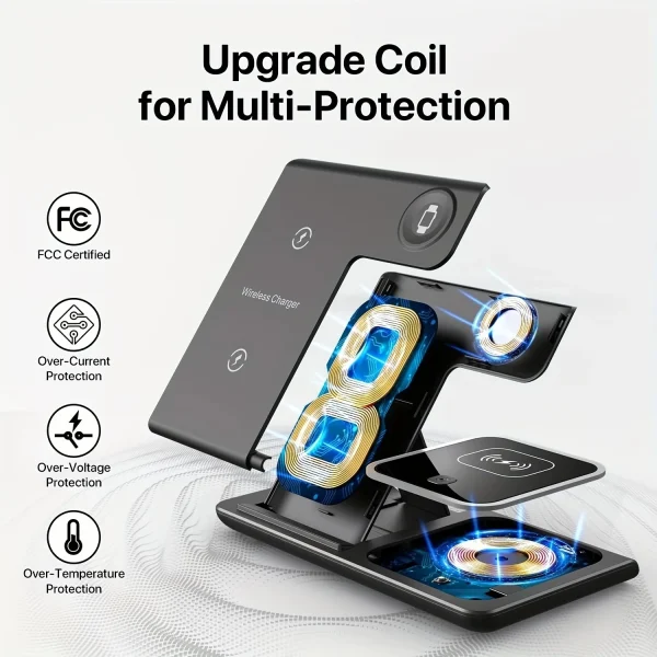 station de charge pliable 3 en 1 pour iPhone - Image 5