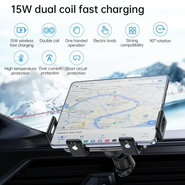 Support de voiture à chargement sans fil rapide – Image 4
