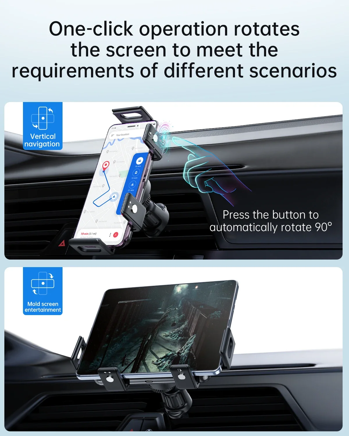Chargeur sans fil pour voiture à double bobine, compatible avec Samsung Galaxy Z Fold 3, 2, Flip 4, 3, iPhone, support de charge rapide pour grille d'aération