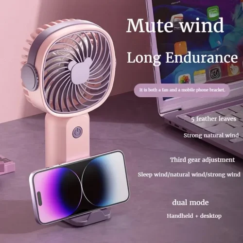 Mini ventilateur portatif USB multi-fonctionnel de bureau avec support