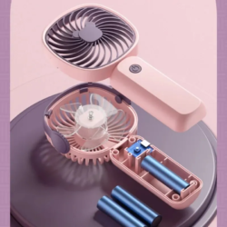 Mini ventilateur portatif USB multi-fonctionnel de bureau avec support – Image 5
