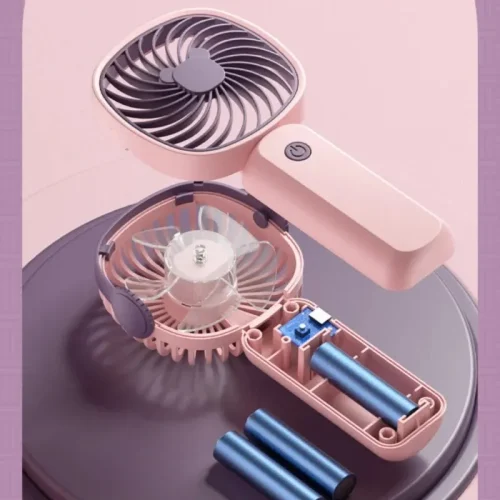 Mini ventilateur portatif USB multi-fonctionnel de bureau avec support – Image 5
