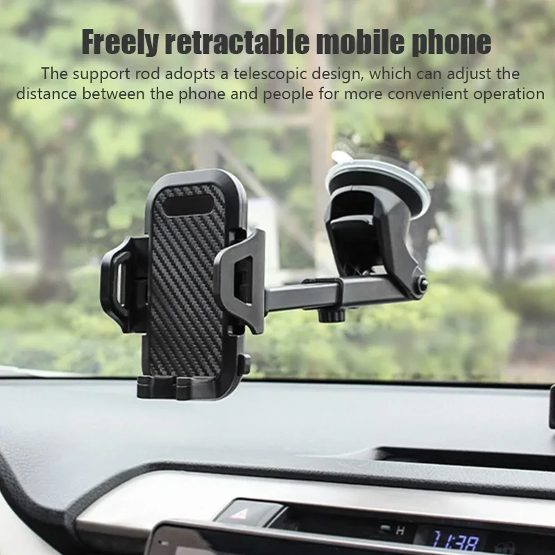 Universal Car Phone Holder Windshield Dashboard Suction Cup Mount 360 Rotation Auto Smartphone Sucker Support Stand Accessories