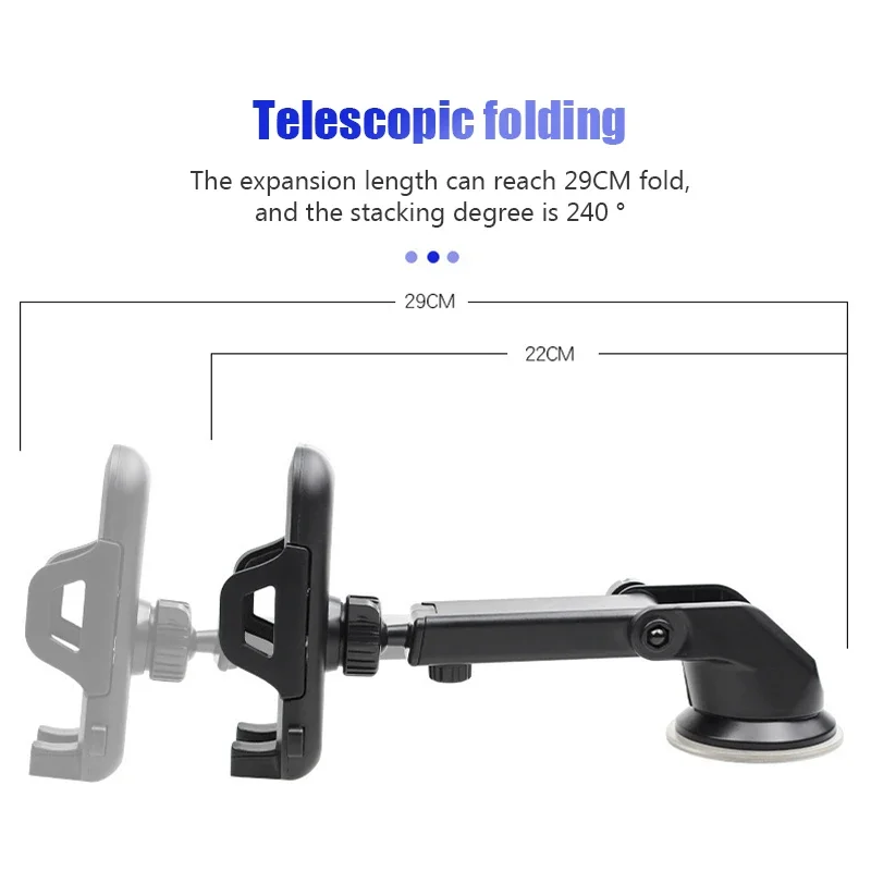 Universal Car Phone Holder Windshield Dashboard Suction Cup Mount 360 Rotation Auto Smartphone Sucker Support Stand Accessories