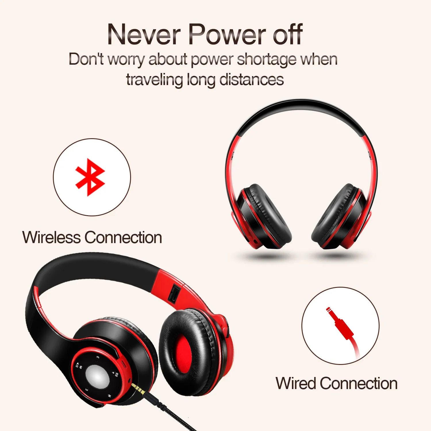 Colorful Stereo Audio Mp3 Bluetooth Headset Wireless Headphones Earphone Support SD Card with Mic Play 20 Hours Colorful Stereo Audio Mp3 Bluetooth Headset Wireless Headphones Earphone Support SD Card with Mic Play 20 Hours
