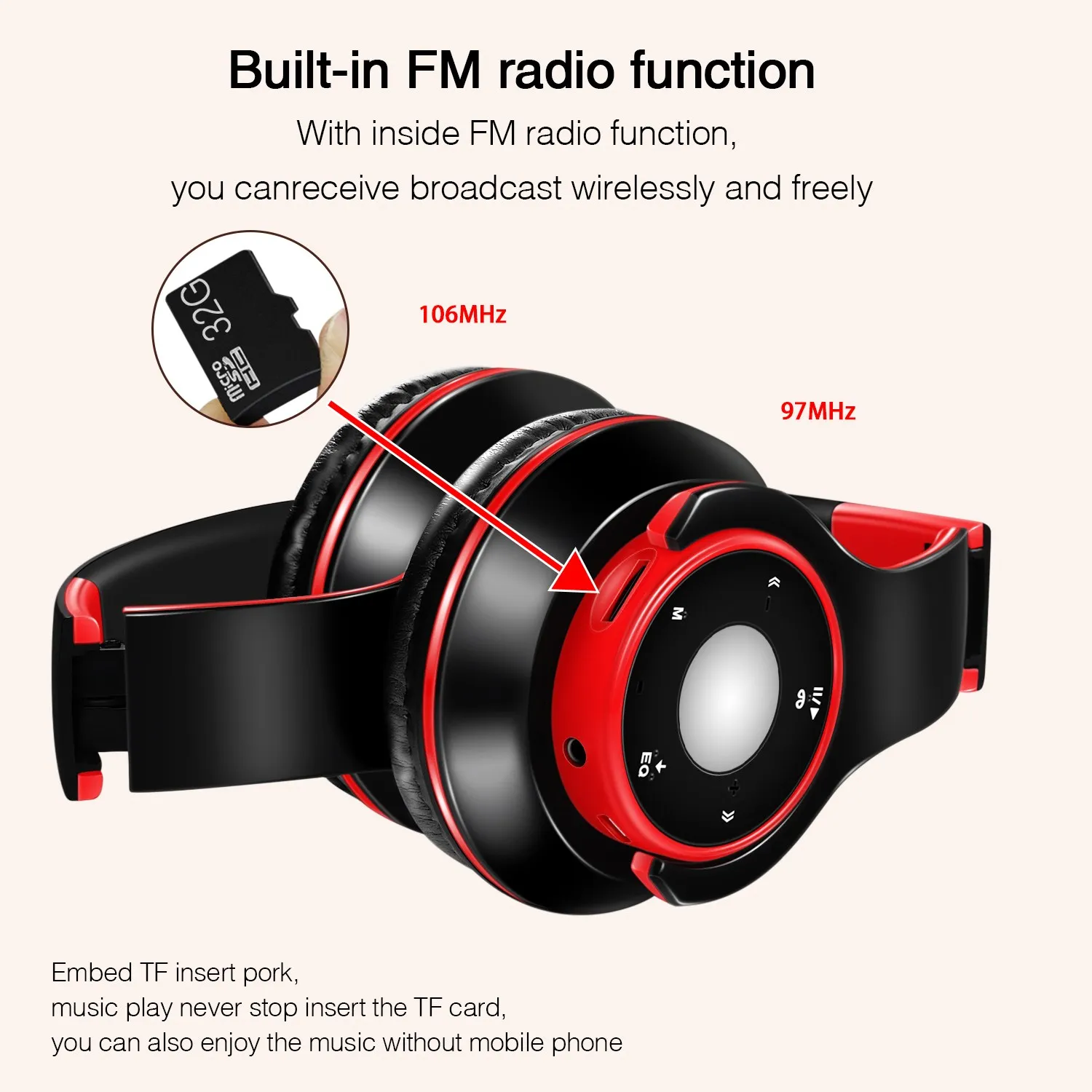 Colorful Stereo Audio Mp3 Bluetooth Headset Wireless Headphones Earphone Support SD Card with Mic Play 20 Hours Colorful Stereo Audio Mp3 Bluetooth Headset Wireless Headphones Earphone Support SD Card with Mic Play 20 Hours