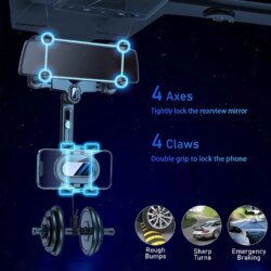Support de téléphone universel pour rétroviseur de voiture – Image 3