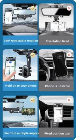 Support de téléphone universel pour rétroviseur de voiture – Image 5