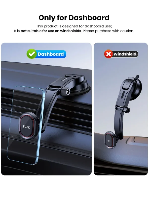 Support mobile de voiture pour tableau de bord, pare-brise - Image 5