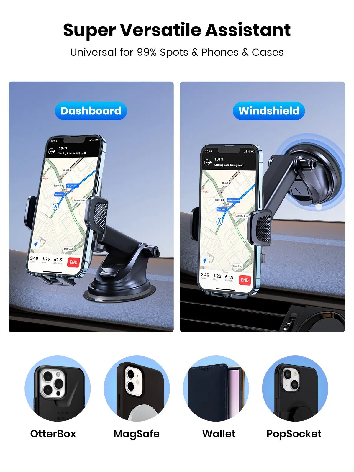 TOPK Car Phone Holder Gravity Stand for iPhone Xiaomi Samsung Car Mobile Support for Dashboard Windshield Air Vent Phone Mount TOPK Car Phone Holder Gravity Stand for iPhone Xiaomi Samsung Car Mobile Support for Dashboard Windshield Air Vent Phone Mount