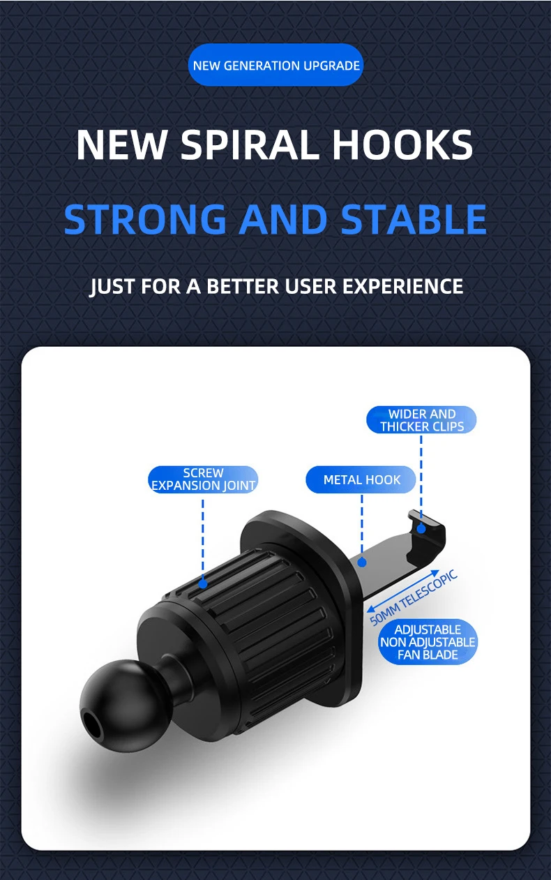 Gravity Car Phone Holder for 4.7-7 inch Mobile Phone Car Air Vent Phone Mount Universal Shockproof GPS Clip Smartphone Stand Gravity Car Phone Holder for 4.7-7 inch Mobile Phone Car Air Vent Phone Mount Universal Shockproof GPS Clip Smartphone Stand