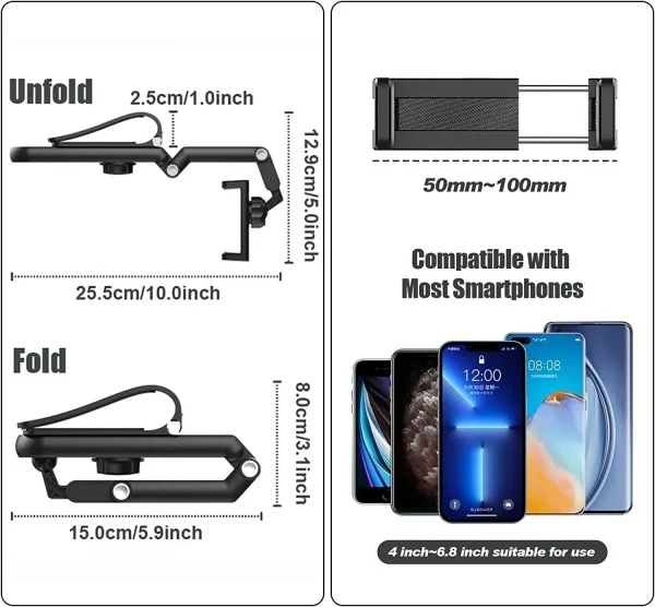 Support de téléphone rotatif à 360° pour pare-soleil de voiture – Image 4