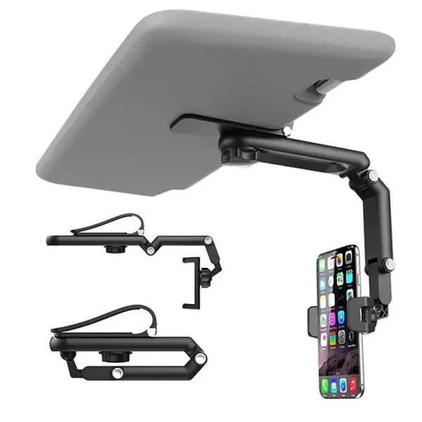 Support de téléphone rotatif à 360° pour pare-soleil de voiture