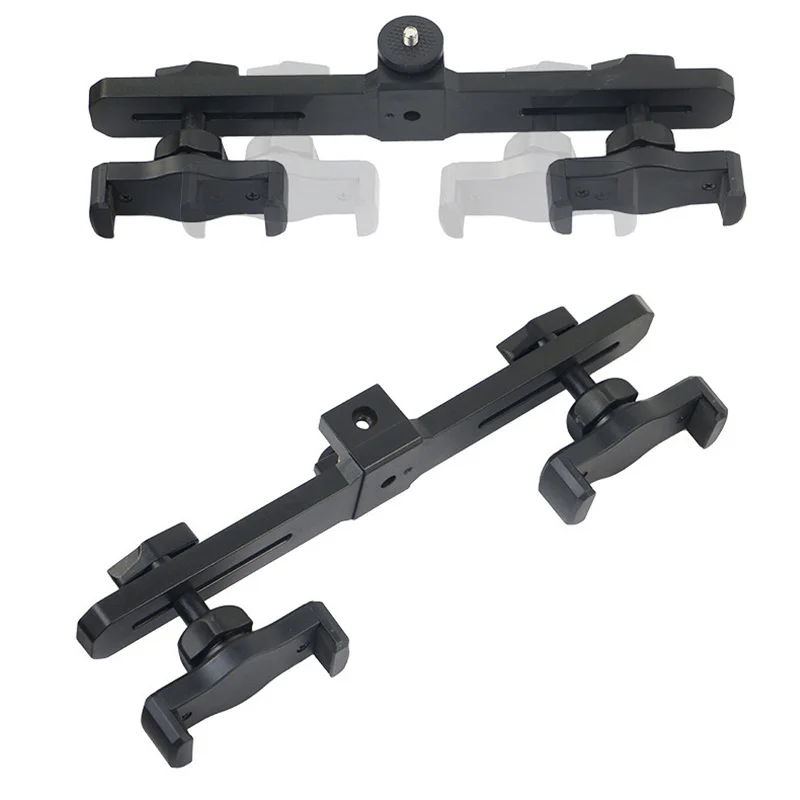 Universal Phone Holder Adjustable Dual Crossbar Clip Bracket for Video Recording Live Multifunctional Tripod Phone Tablet Stand Universal Phone Holder Adjustable Dual Crossbar Clip Bracket for Video Recording Live Multifunctional Tripod Phone Tablet Stand