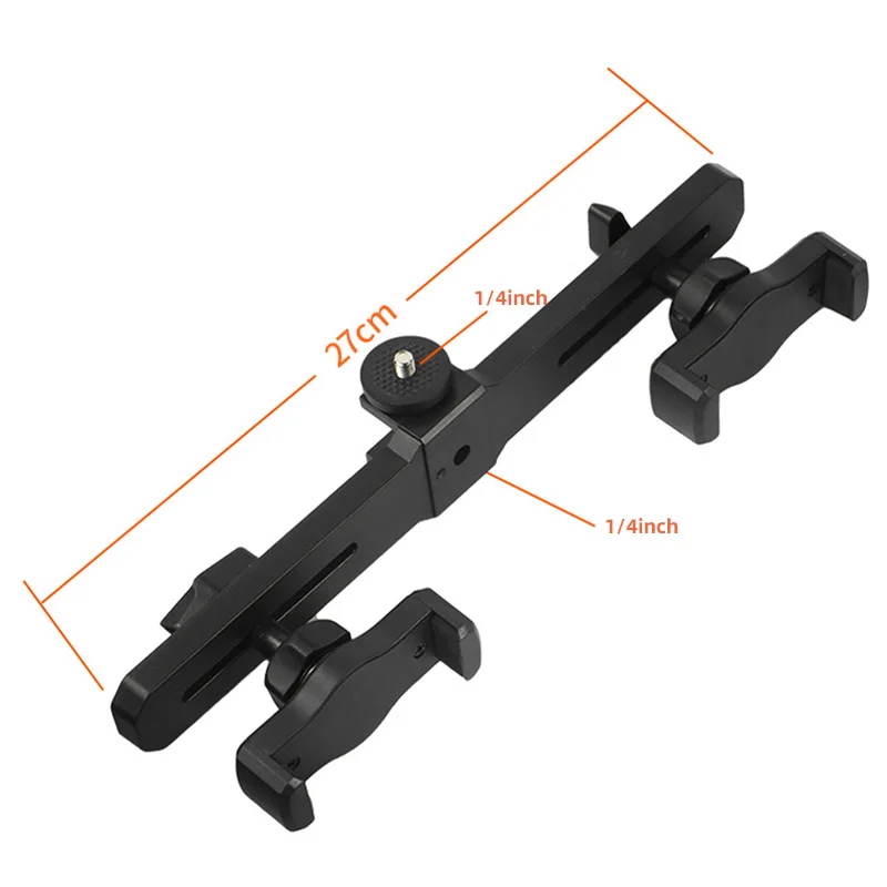 Universal Phone Holder Adjustable Dual Crossbar Clip Bracket for Video Recording Live Multifunctional Tripod Phone Tablet Stand Universal Phone Holder Adjustable Dual Crossbar Clip Bracket for Video Recording Live Multifunctional Tripod Phone Tablet Stand