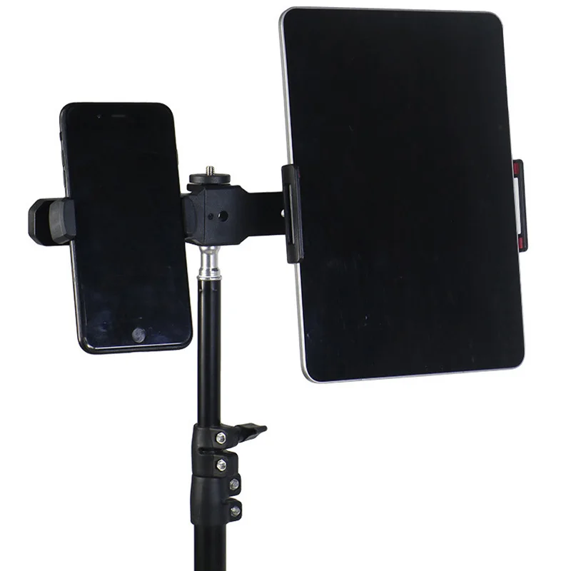 Universal Phone Holder Adjustable Dual Crossbar Clip Bracket for Video Recording Live Multifunctional Tripod Phone Tablet Stand Universal Phone Holder Adjustable Dual Crossbar Clip Bracket for Video Recording Live Multifunctional Tripod Phone Tablet Stand
