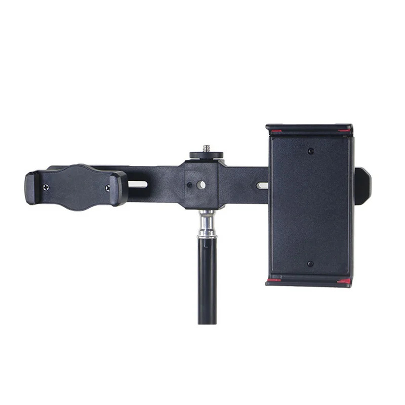Universal Phone Holder Adjustable Dual Crossbar Clip Bracket for Video Recording Live Multifunctional Tripod Phone Tablet Stand Universal Phone Holder Adjustable Dual Crossbar Clip Bracket for Video Recording Live Multifunctional Tripod Phone Tablet Stand