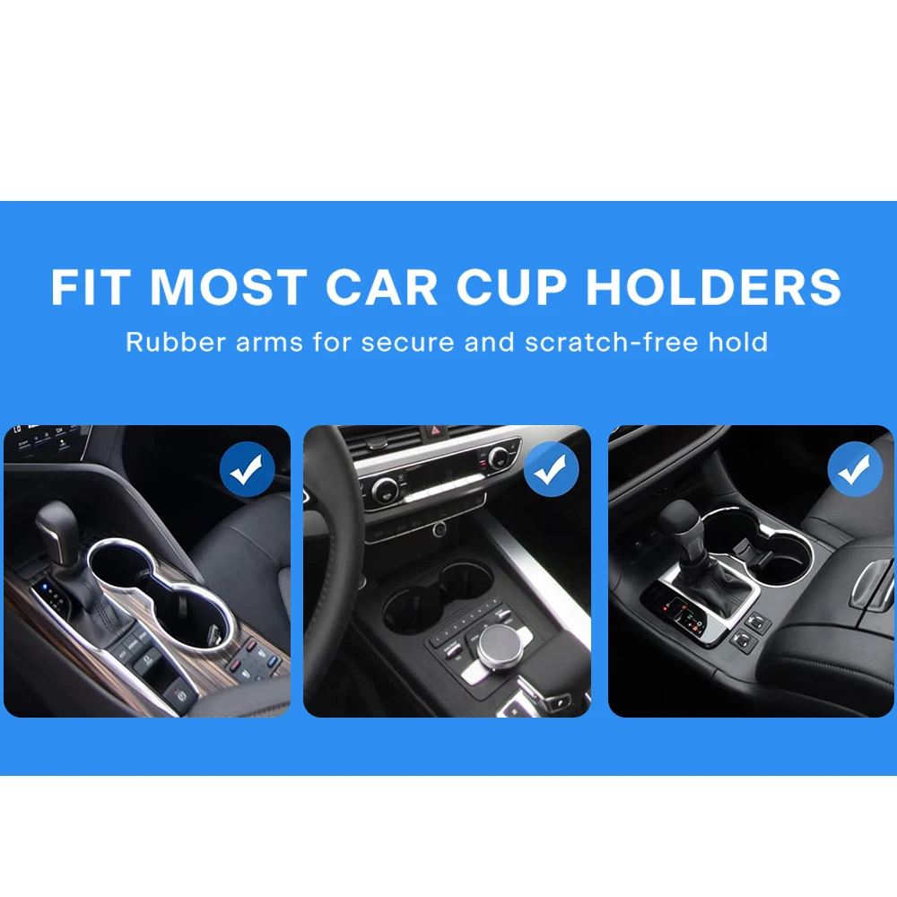 Car Cup Phone Holder Stand Mount Tray 360 Degree Rotation Table Slot Food Organized Adjustable Drink Accesories for Iphone 14 13