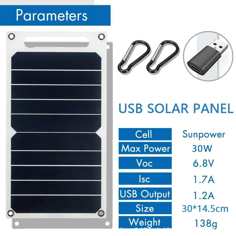 Solar Panel 5V USB Type-C Charge Portable Flexible Kit Lightweigh Mini System For Phones Car Camping Hiking Power Banks IP65 Solar Panel 5V USB Type-C Charge Portable Flexible Kit Lightweigh Mini System For Phones Car Camping Hiking Power Banks IP65