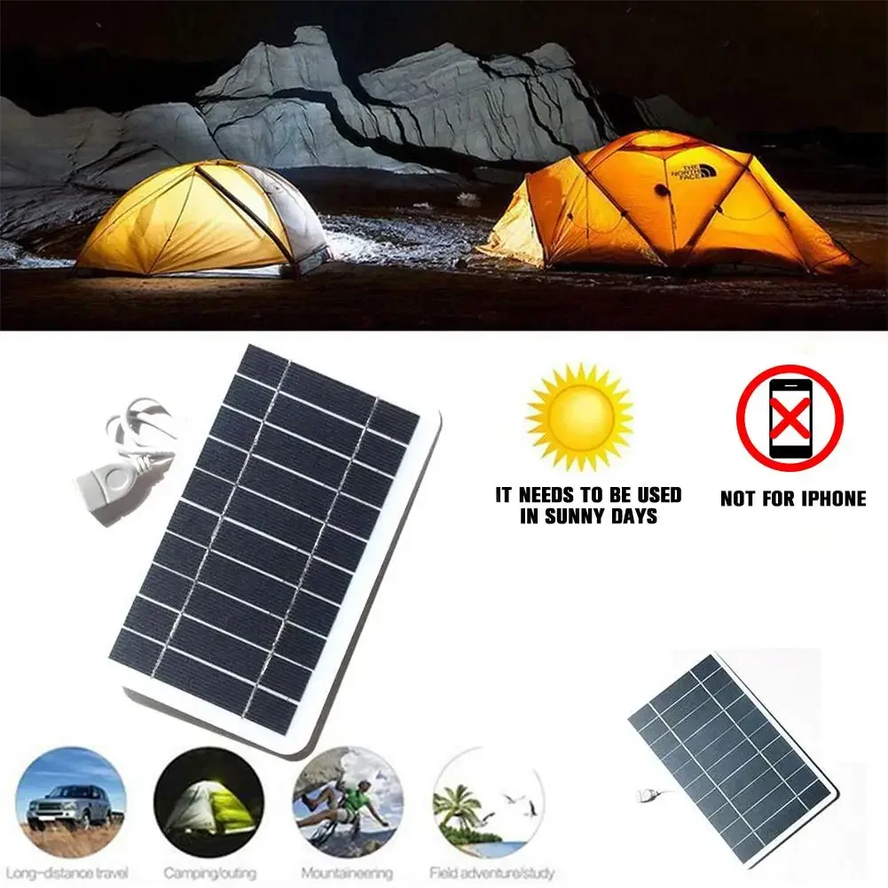 Portable Solar Panel 5V 2W Solar Plate With USB Safe Charge Stabilize Battery Charger for Power Bank Phone Outdoor Camping Home Portable Solar Panel 5V 2W Solar Plate With USB Safe Charge Stabilize Battery Charger for Power Bank Phone Outdoor Camping Home