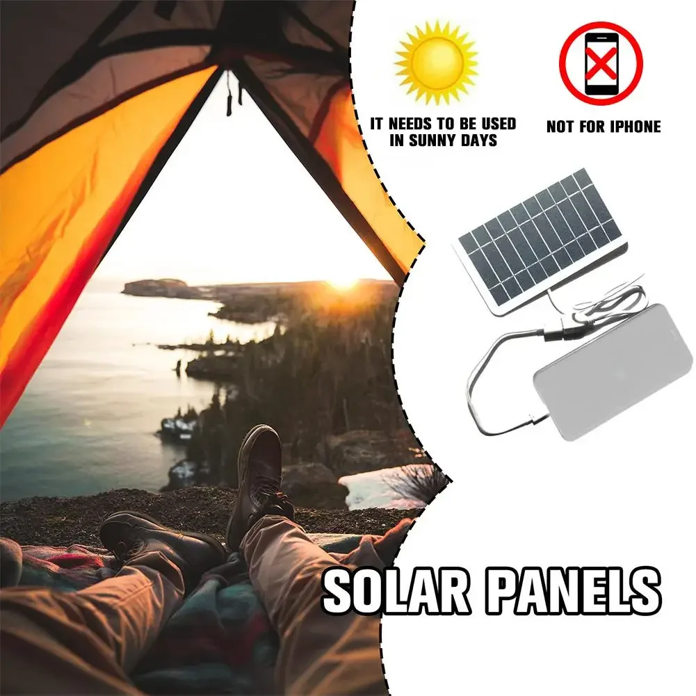 Portable Solar Panel 5V 2W Solar Plate With USB Safe Charge Stabilize Battery Charger for Power Bank Phone Outdoor Camping Home Portable Solar Panel 5V 2W Solar Plate With USB Safe Charge Stabilize Battery Charger for Power Bank Phone Outdoor Camping Home