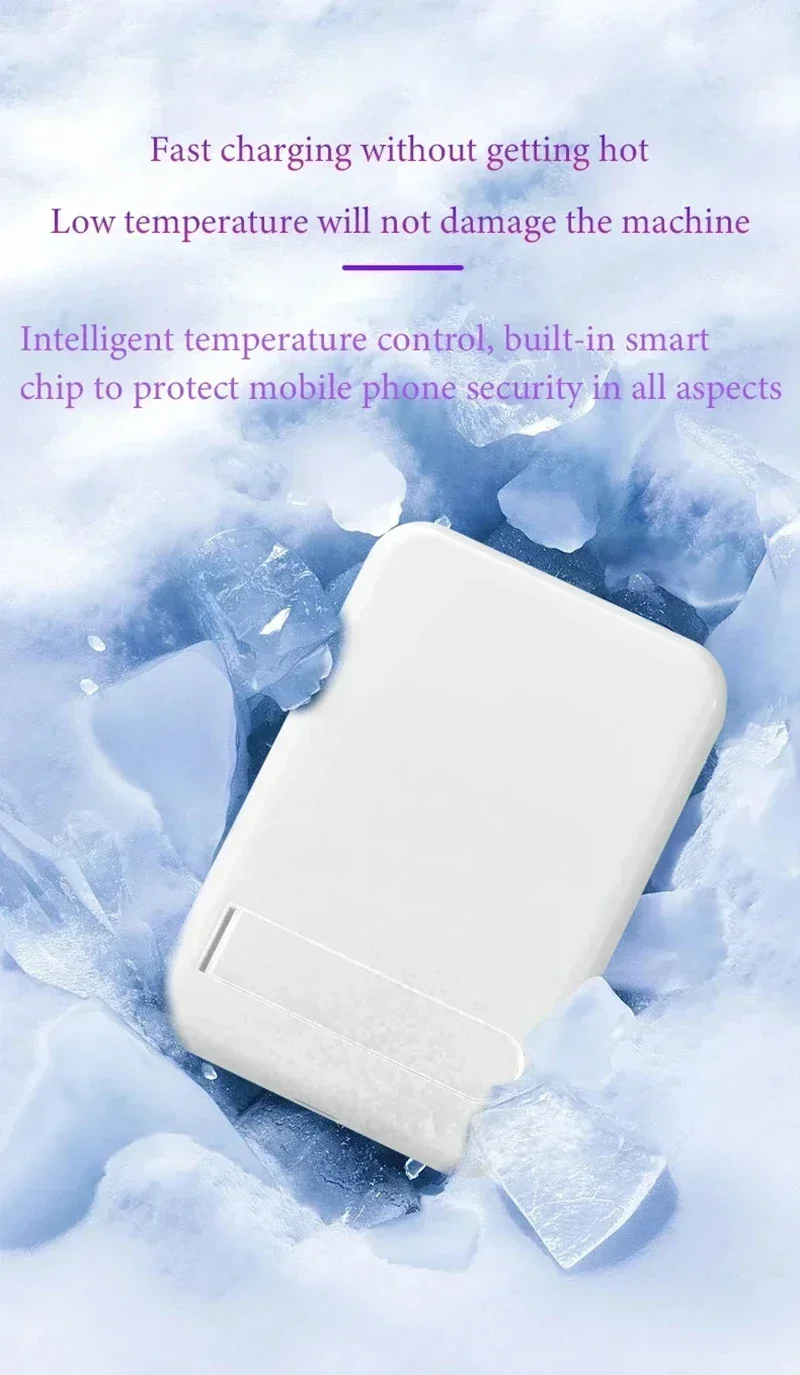 2025 New 50000mAh Macsafe Power Bank Wireless Magnetic 22.5W Super Fast Charging Folding Stand Portable External Battery
