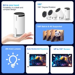 Projecteur magnétique HY300 PRO 4K Android – Image 2